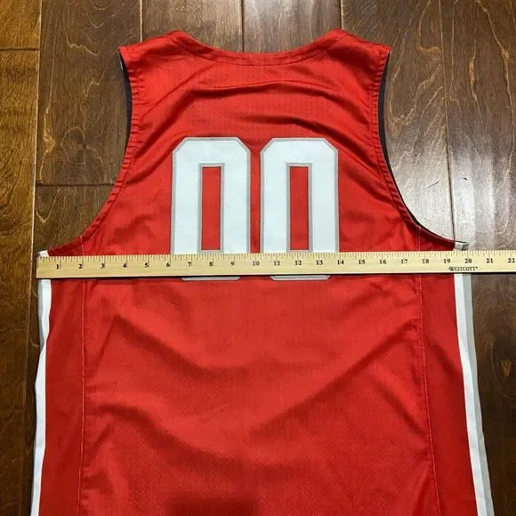 Nike Throwback NCAA Ohio State Buckeyes OSU #00 Basketball Jersey Red Mens Large - Picture 7 of 8